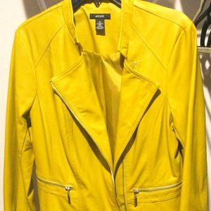 Alfani Mustard Biker Jacket